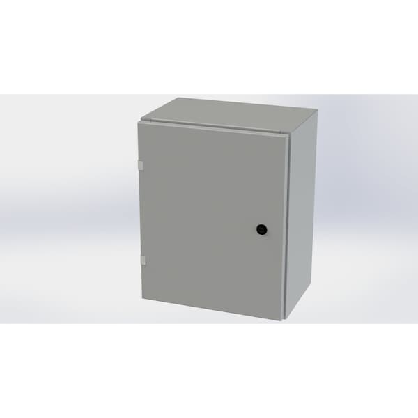 1/4 Turn Latch Electrical Enclosures, 20 in H, 10 in D, 16 in W, NEMA 3R, 4, 12, 13, Carbon Steel